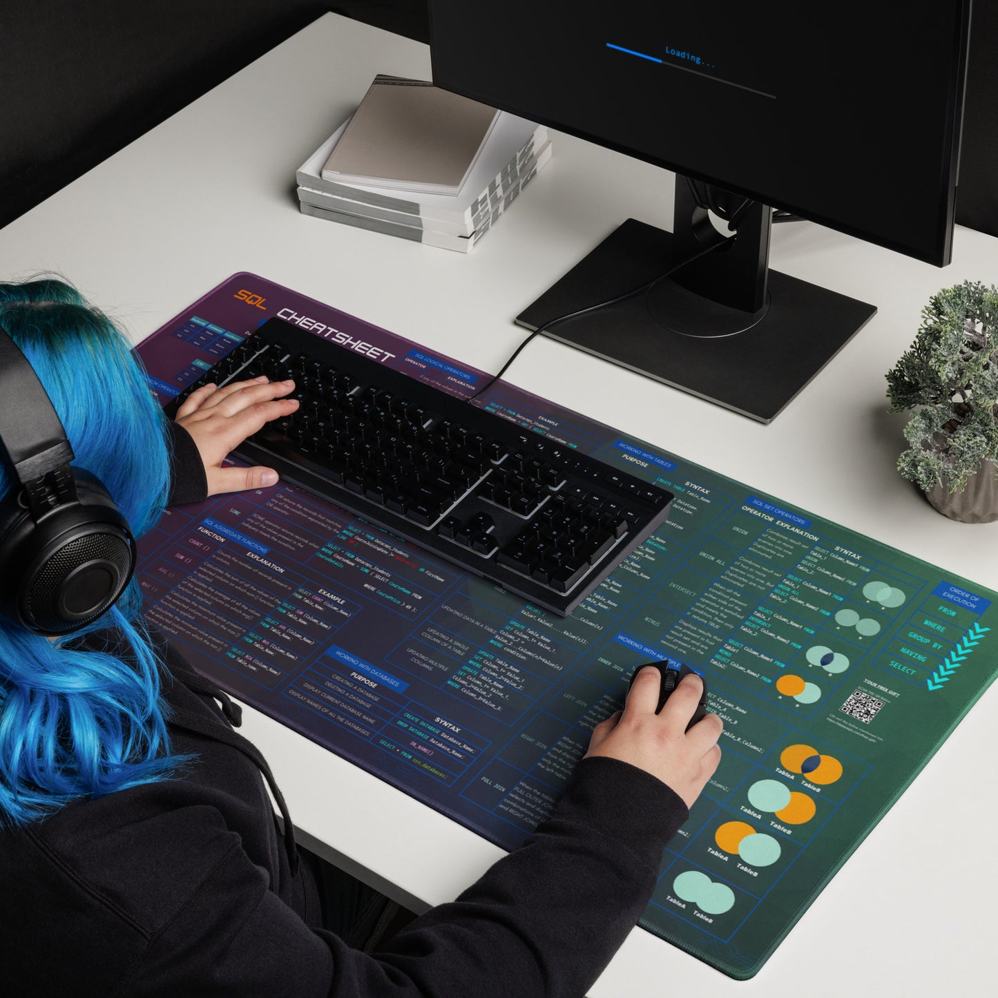 DataCeps Original SQL Gaming Style Desk Mat